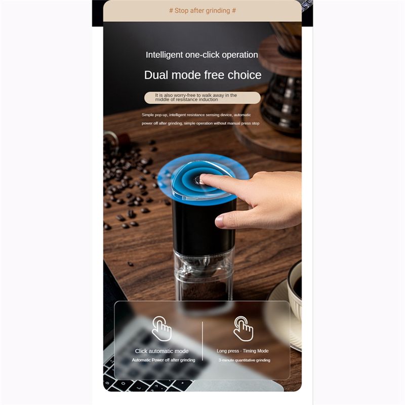 Coffee Bean Grinder Electric - 【Абразивные материалы】 USB-кофемолка, 155 мл, профессиональный