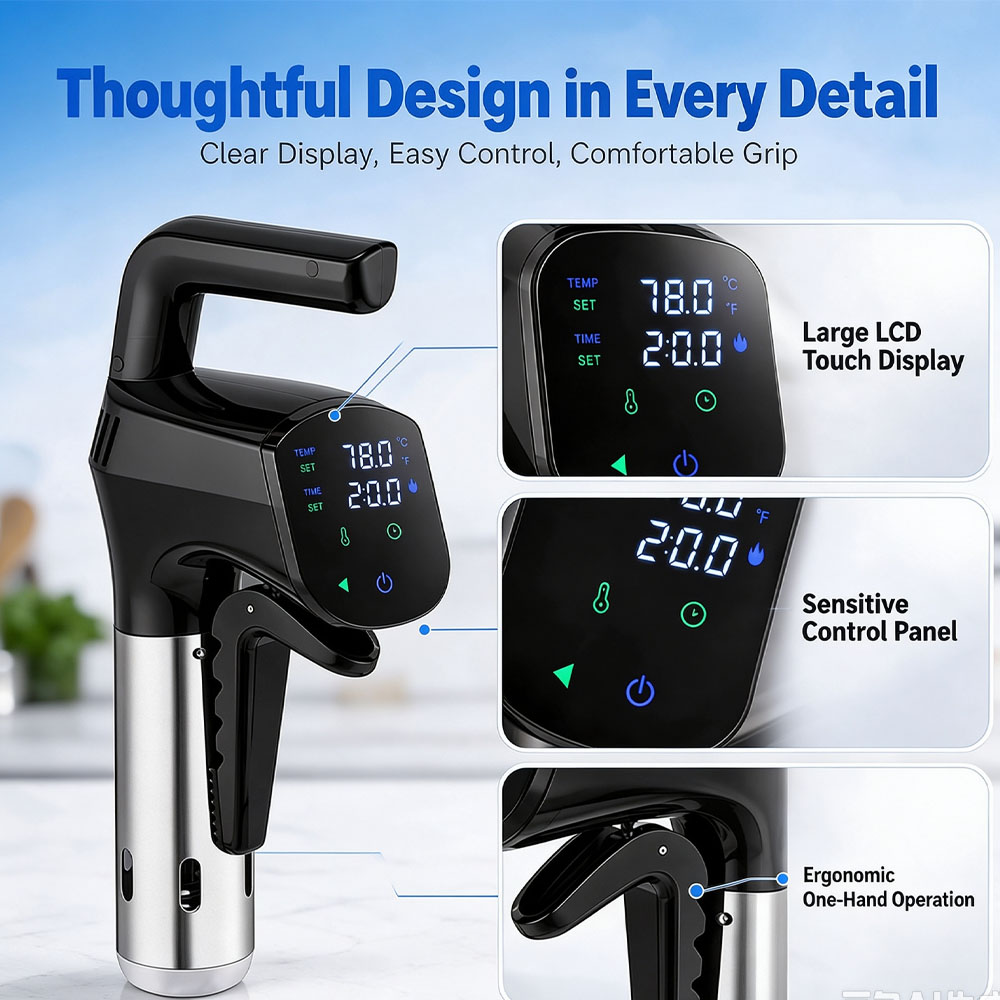 Digital Sous Vide Precision Cooker - WiFi Sous Vide Cooker 1800W Водонепроницаемый