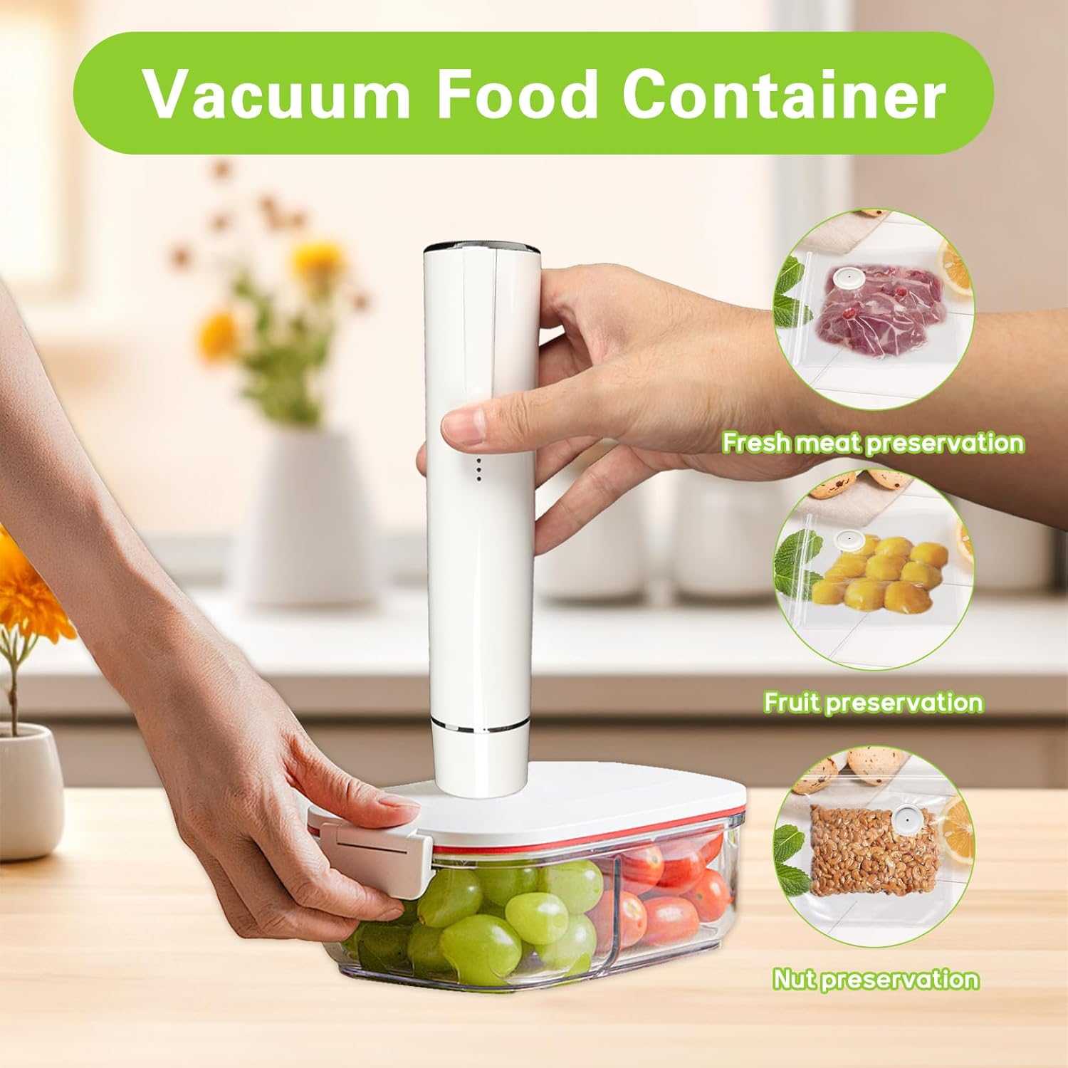 Food Vacuum Sealer Machine - Вакуумный упаковщик Ручной вакуумный упаковочный аппарат