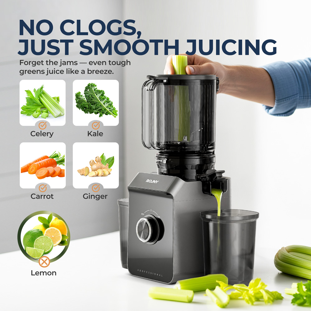 Electric Slow Juicer Cold Press - Соковыжималка ROUNY Cold Press Extractor с
