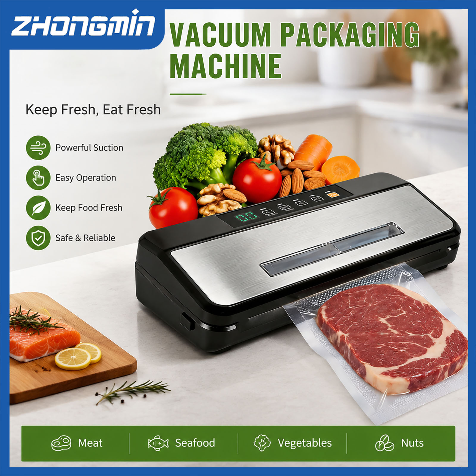 Многофункциональный вакуумный  – обзор и цена Food Vacuum Sealer Machine