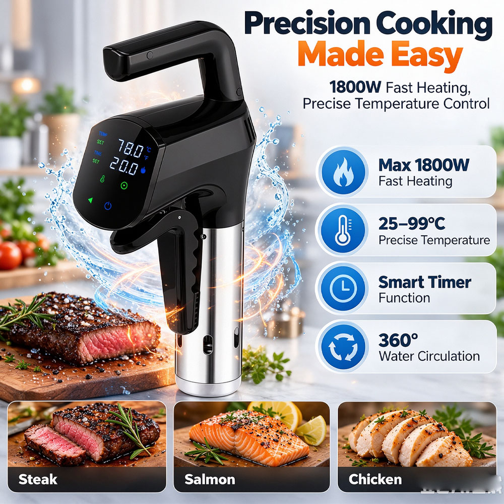 WiFi Sous Vide Cooker 1800W Во – обзор и цена Digital Sous Vide Precision Cooker